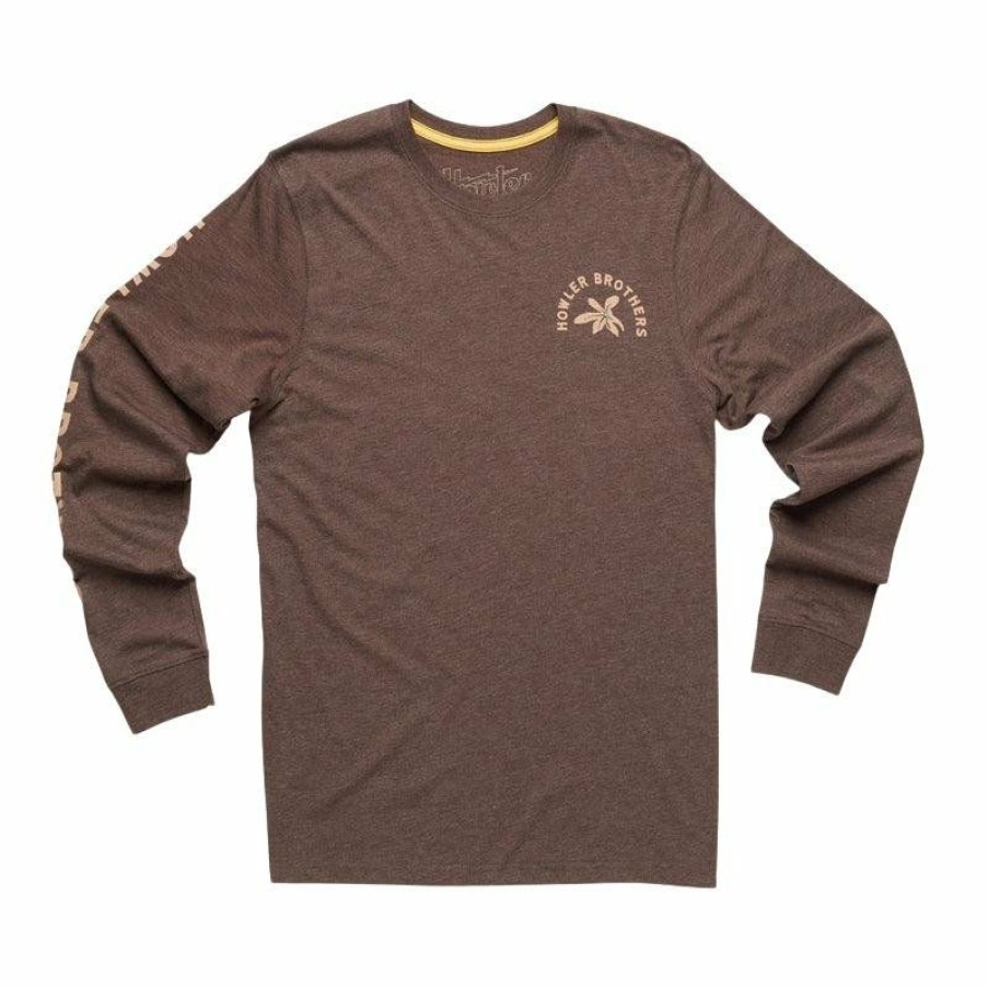 * Outlet Sale Howler Bros Lazy Gators Long Sleeve Tee Espresso Wholesale