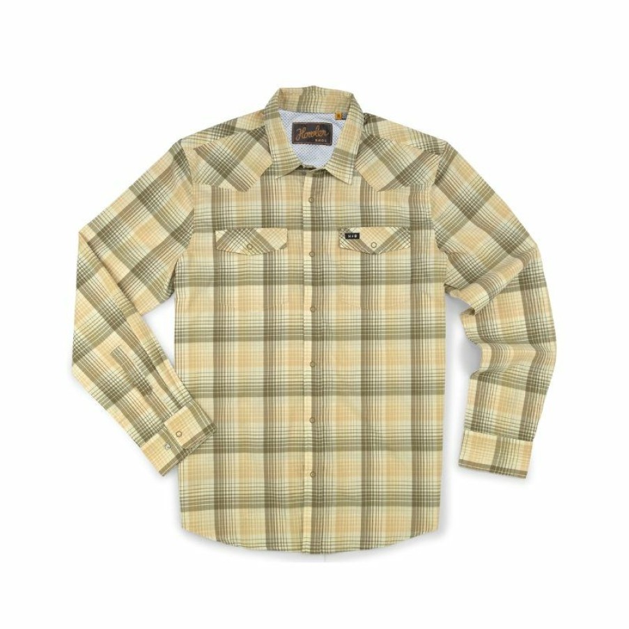 * Latest Fashion Howler Bros H Bar B Tech Long Sleeve Lattice Plaid Clearance