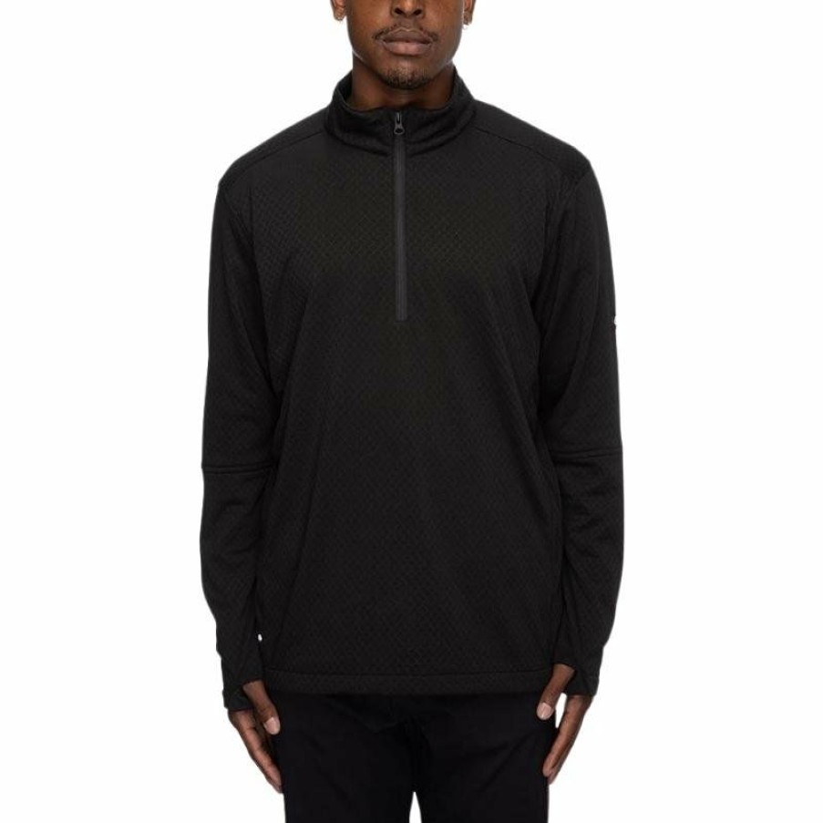 * Store 686 Mission Grid Mock Neck Fleece Black Hot