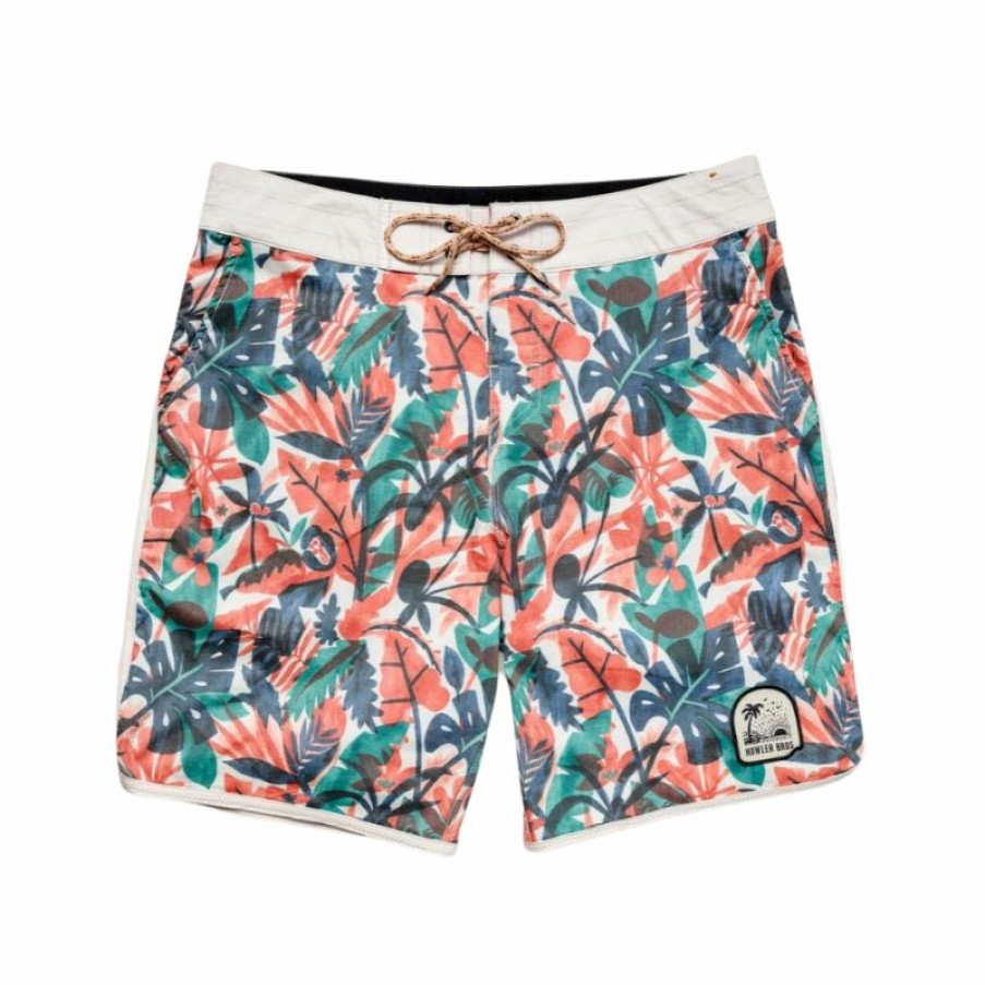 * Online Howler Bros Stretch Bruja Boardshorts Cloud Forest Sherbert Hot